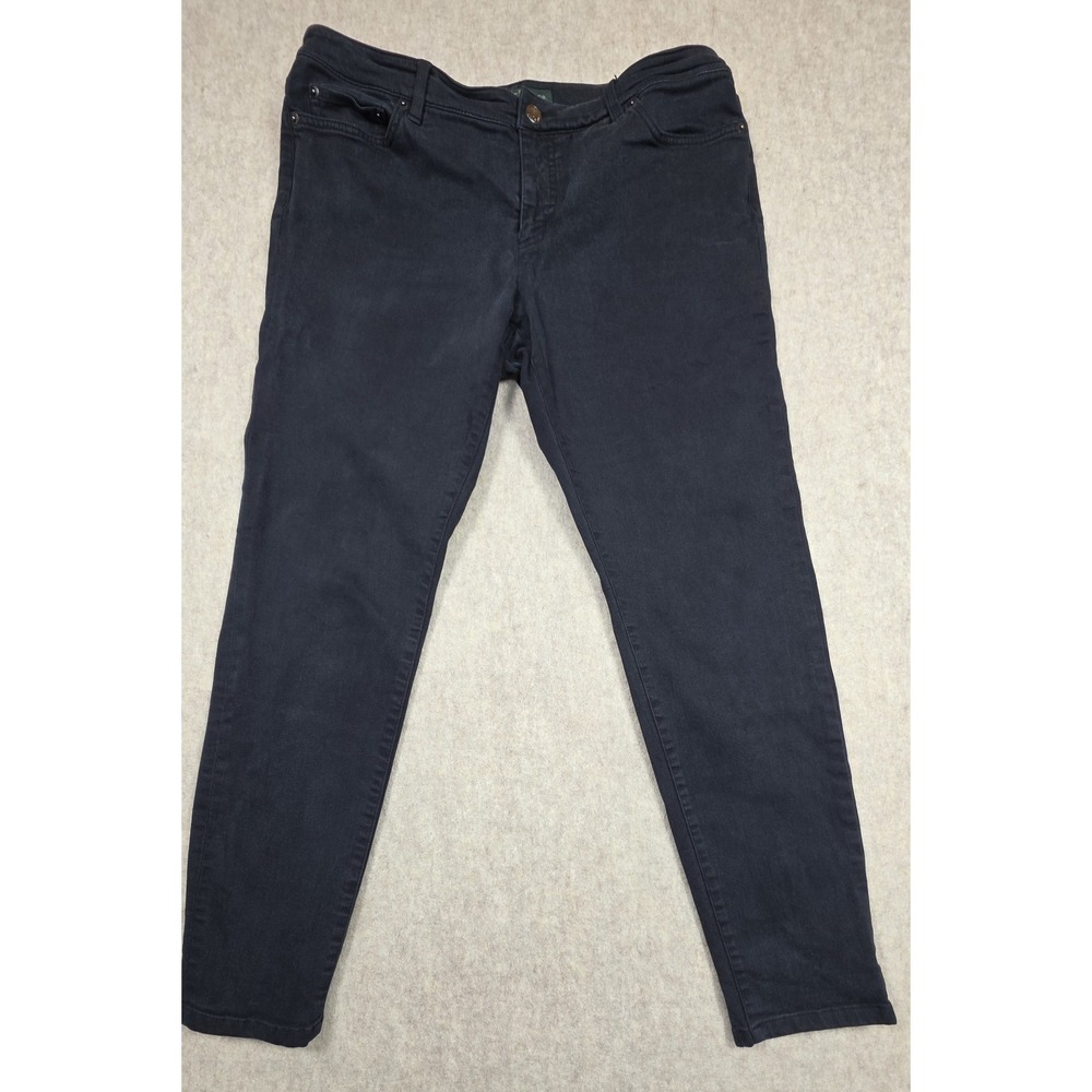 LRL Lauren Jeans‎ Co Ralph Lauren Jeans Black Modern Straight Ankle Size 14W